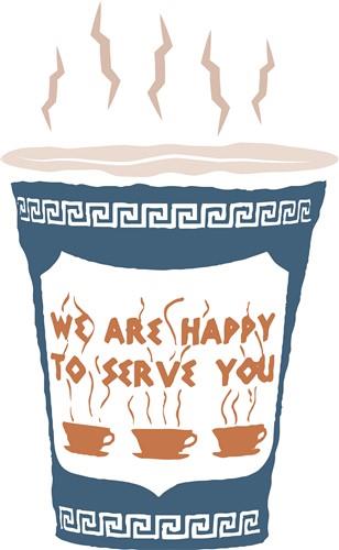 Happy To Serve You Coffee New York City Cup — CITYPRINTSNYC