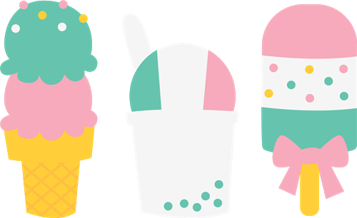 cute ice cream border