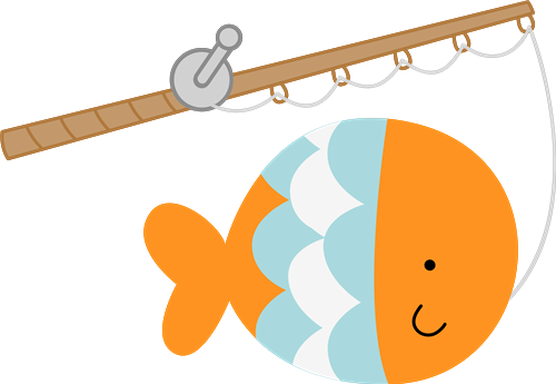 Fishing Pole & Fish SVG cut file at
