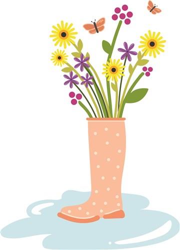 Flower Filled Boot Flower Filled Boot