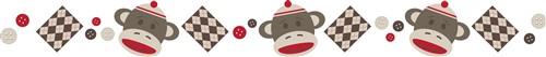 Sock Monkey Border Sock Monkey Border