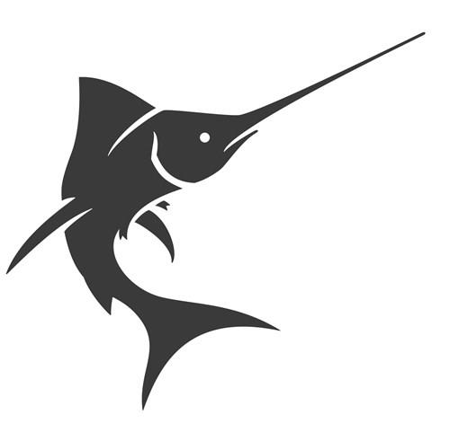 Swordfish Silhouette SVG cut file at