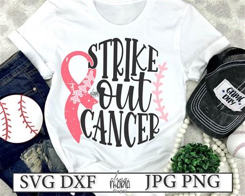 Strike Out Cancer SVG cut file at