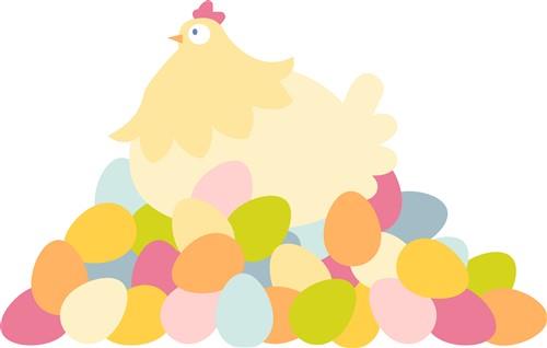 Easter Hen With Eggs Easter Hen With Eggs