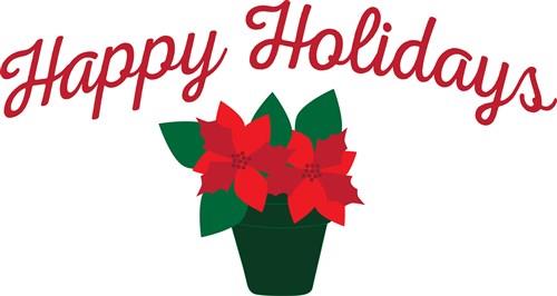Happy Holidays Flower Happy Holidays Flower