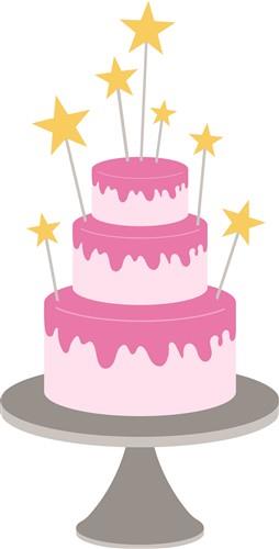 Cartoon Hand Drawn Illustration Cute Birthday Cake Pink Psd Sour PNG  Picture And Clipart Image For Free Download - Lovepik | 611587625