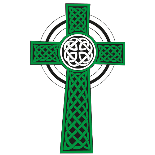 green celtic cross clip art