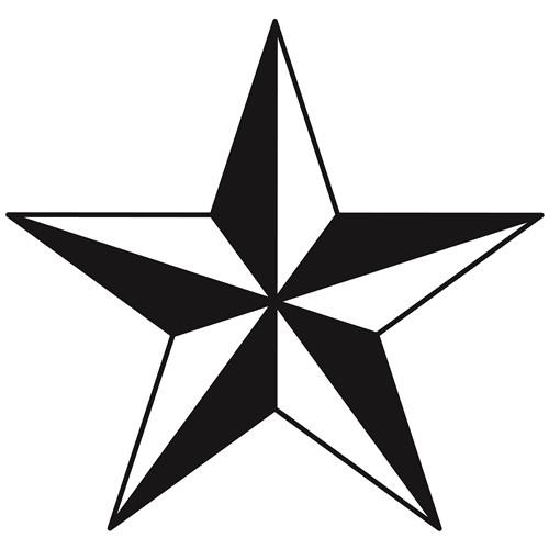 3D Star Stencil Embroidery Design