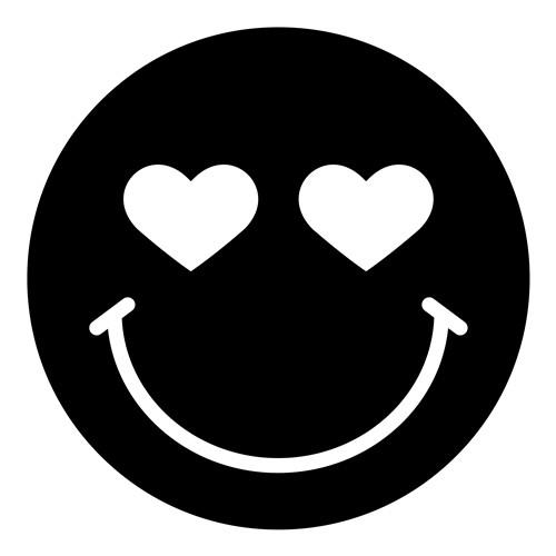 Lightning eyes smiley, Smiling face emoji free svg file - SVG Heart