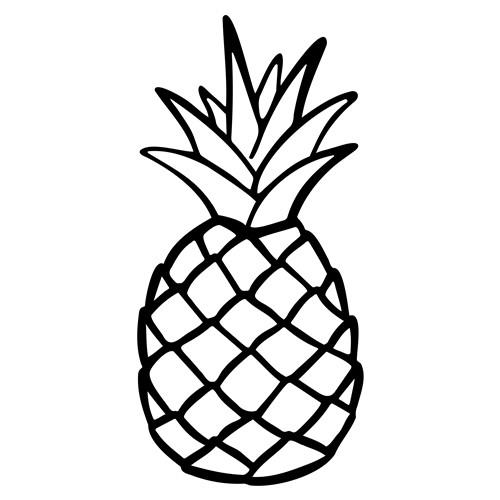 Simple Pineapple Drawing - HelloArtsy