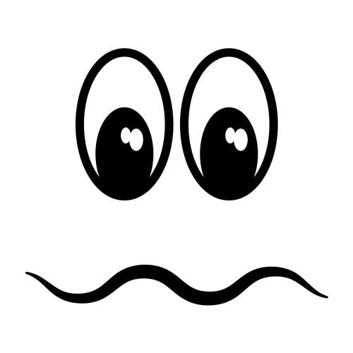 silly face clipart black and white