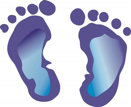 baby footprint vector