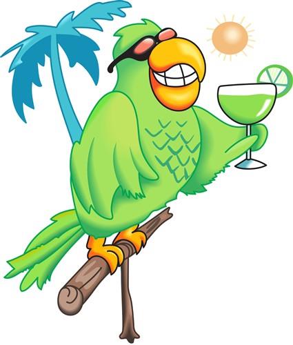 parrot margarita clipart