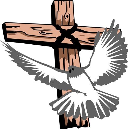 dove with cross clip art