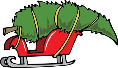 Sleigh With Tree Sleigh With Tree