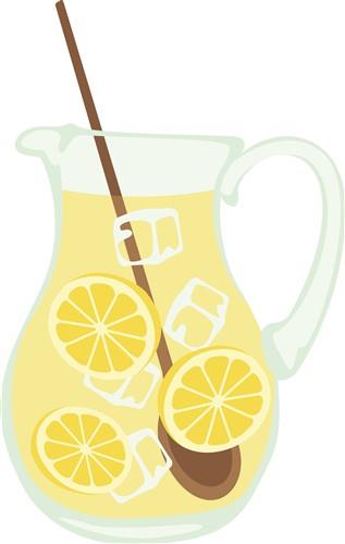 Beverage Clipart-pitcher and glass of lemonade clipart