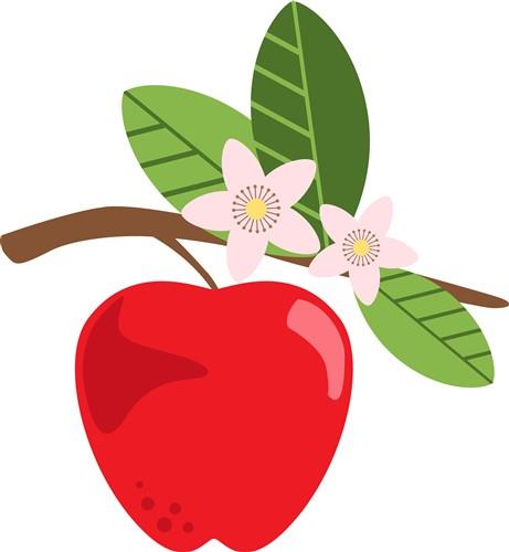 clipart of apple blossoms floral design