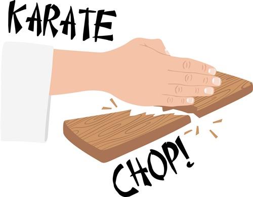 karate chop clipart