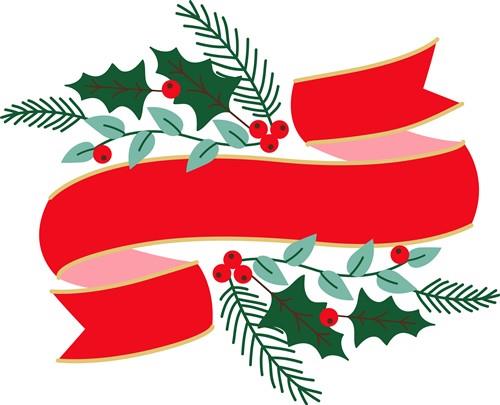 Christmas Ribbon SVG cut file at