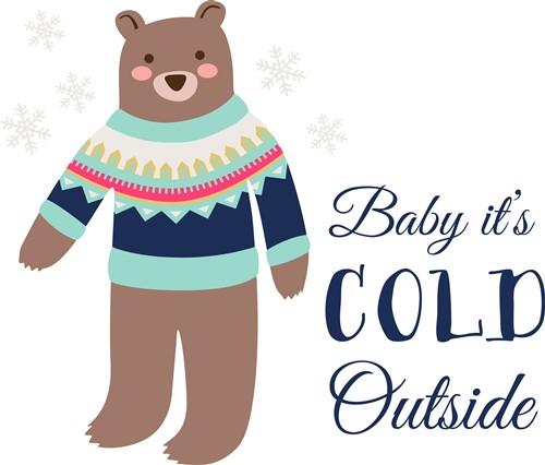 Baby it’s cold outside Teddy Bear Canvas Print
