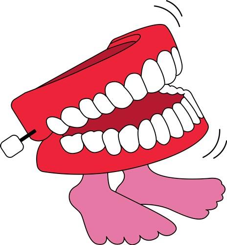 chomping teeth cartoon clipart