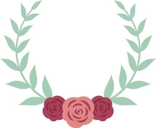 Rose Frame SVG cut file at
