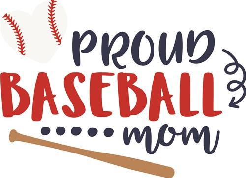 Proud Baseball Mom SVG design