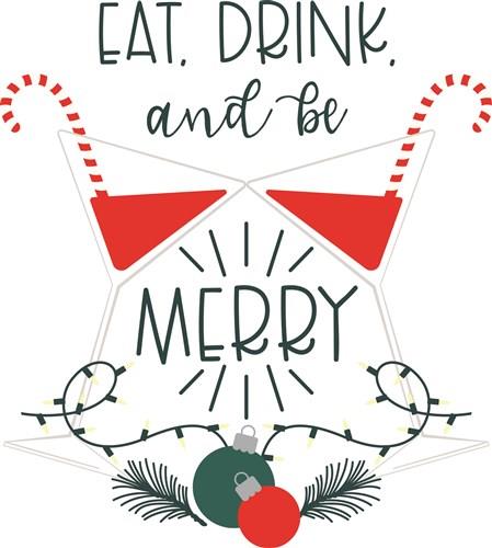 Ilustração Eat Drink & Be Merry