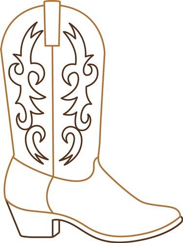 cowboy boots outline
