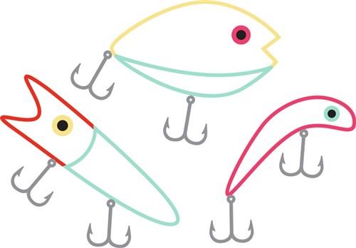 Fishing Lures Outline