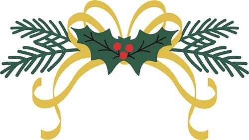 holiday ribbon border clip art