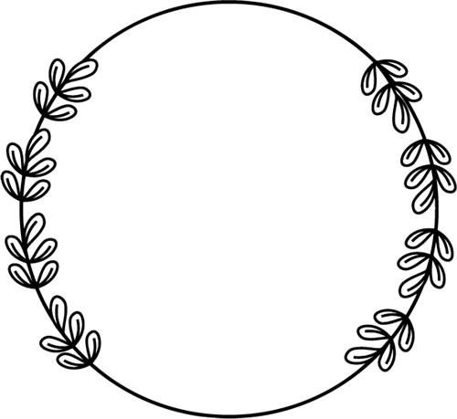 Circular Vine Frame SVG file - SVG Designs