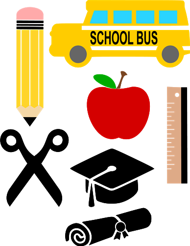 School Supplies Clipart ,Back to School Classroom Decor