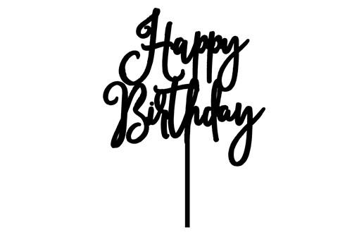 Happy Birthday Cake Topper SVG, DXF, PNG - 20 Birthday Cut Files