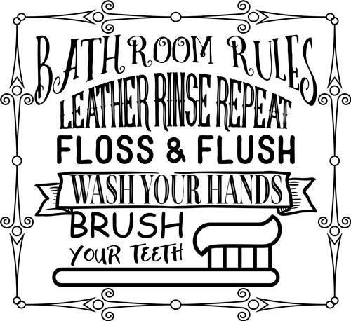 Bathroom Rules Sign Bathroom Rules Sign