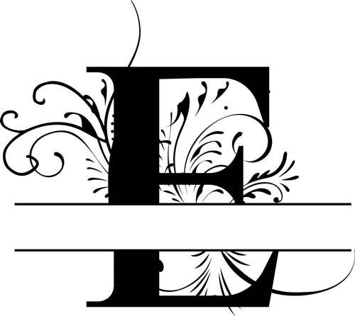 Elegant Split Letter E Elegant Split Letter E