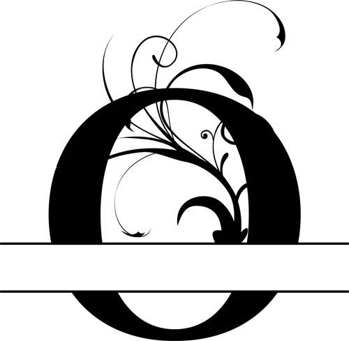 Elegant Split Letter O Elegant Split Letter O