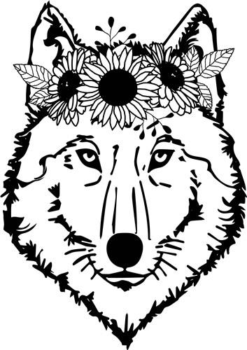 Floral Wolf Floral Wolf