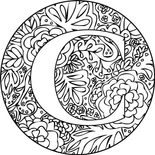 Mandala Monogram Letter C Mandala Monogram Letter C