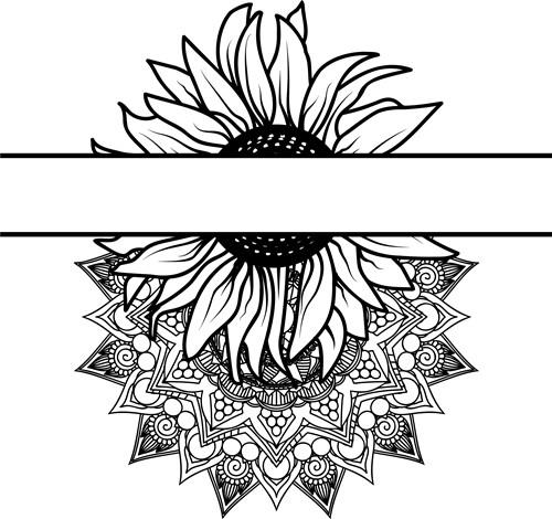 Mandala Sunflower Split Mandala Sunflower Split