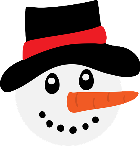 Snowman Face SVG cut file at EmbroideryDesigns.com 