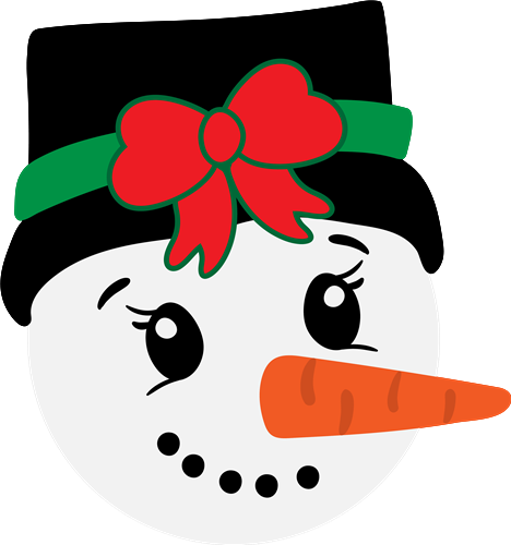 Girl Snowman SVG cut file at