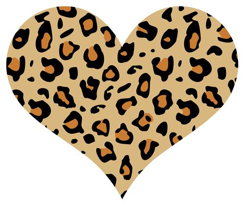 Leopard Print Heart SVG cut file at