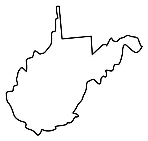 West Virginia Map State Shape SVG Craft Cutting File Download