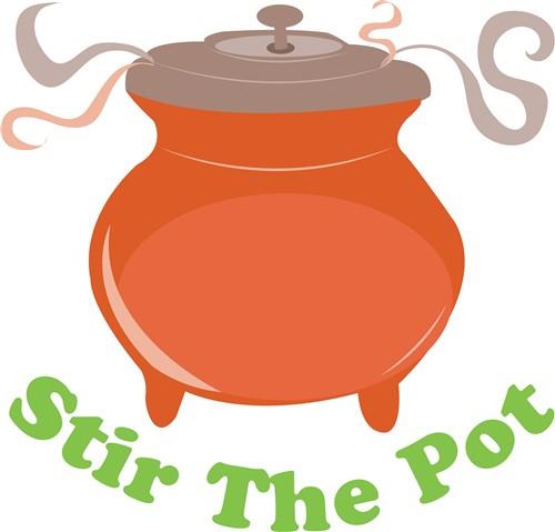 Pot Stirrer print art Captions print art at