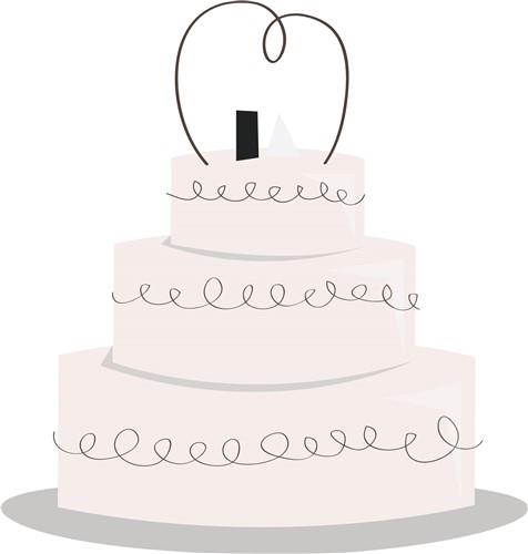 3 Tier Wedding Cake Vector Clipart / Outline Silhouette Stamp - Etsy  Australia