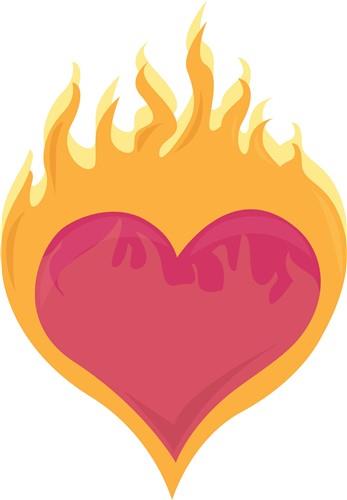 flaming heart clip art