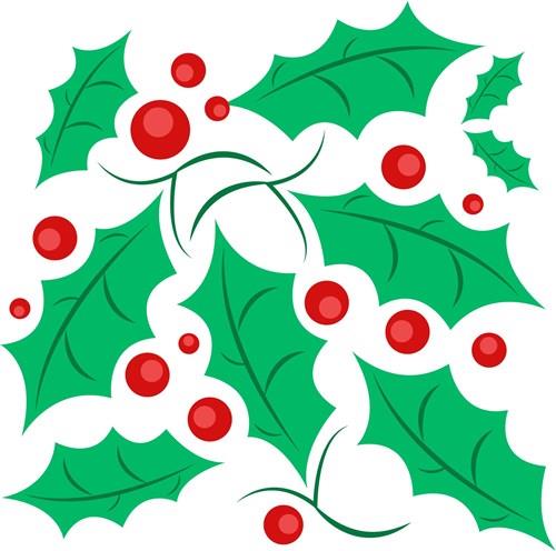 Christmas Holly SVG cut file at