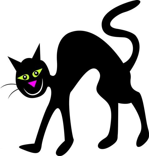black cat silhouettes halloween