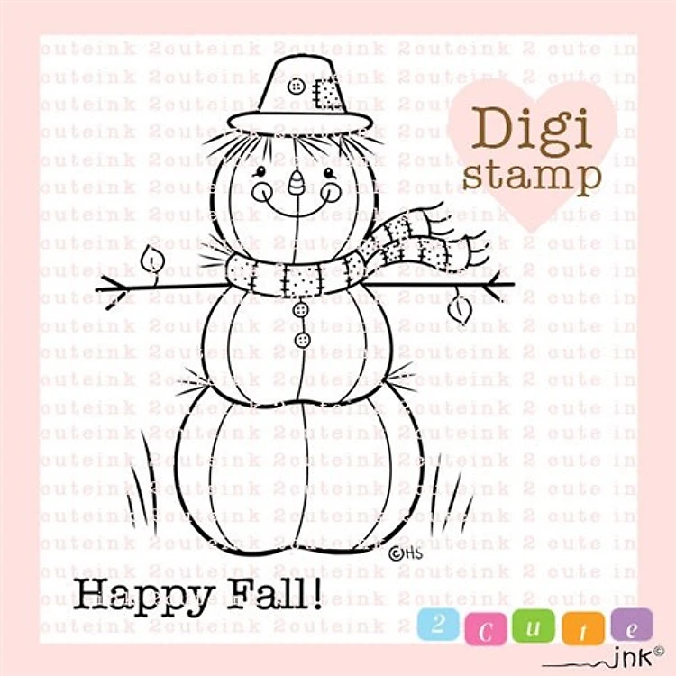 Pumpkin Scarecrow Digital Stamp